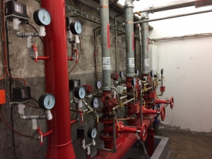 Místnost se zaplavovacími ventily