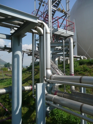 Potrubí na potrubním mostě